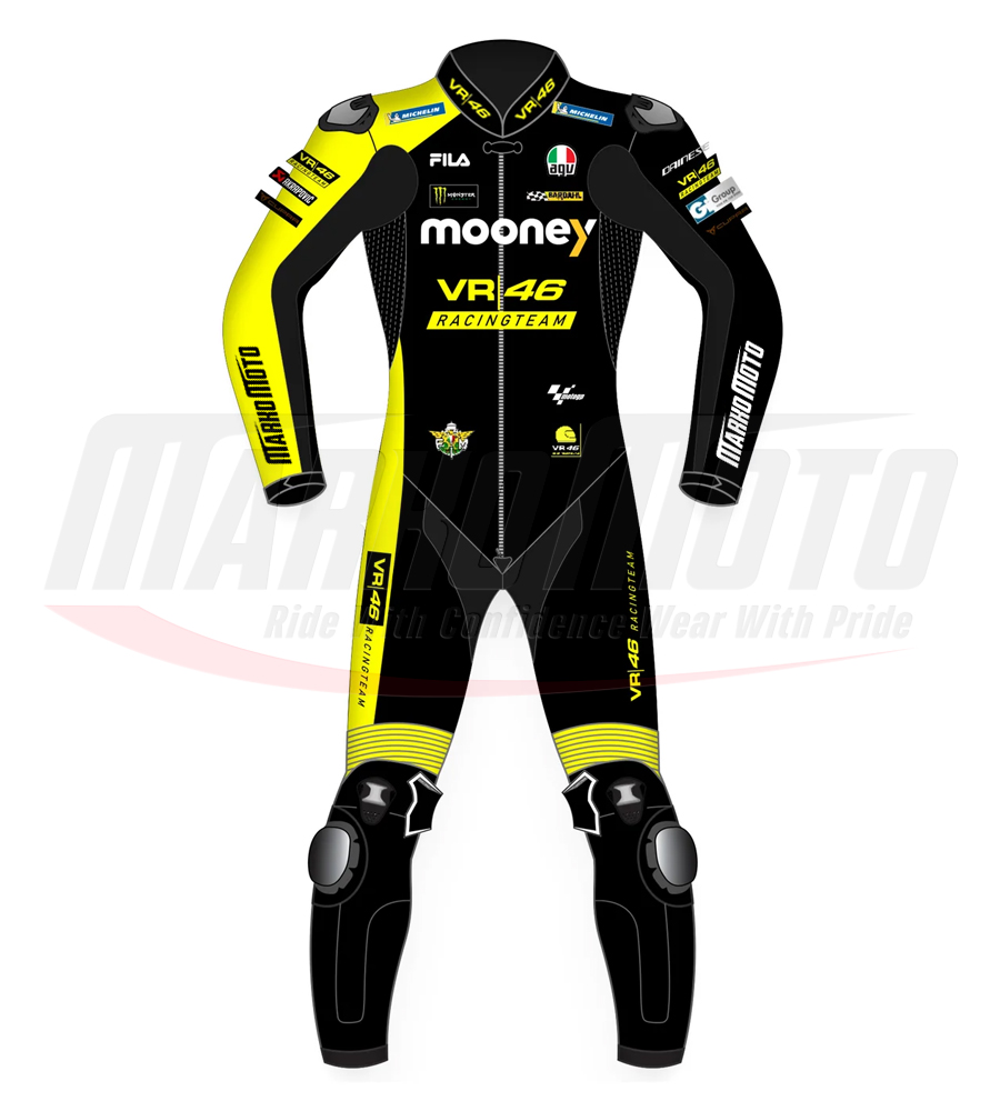 Ducati Motorcycle Racing Leather Suit Marco Bezzecchi VR46 Racing Team 1pcs & 2pcs