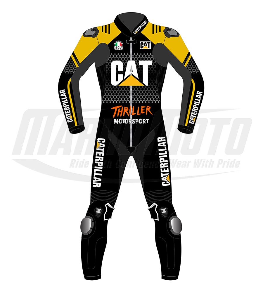 Jack Miller Caterpillar Thriller Motorcycle Leather Race Suit MotoGP 2023-CAT 1pcs & 2pcs