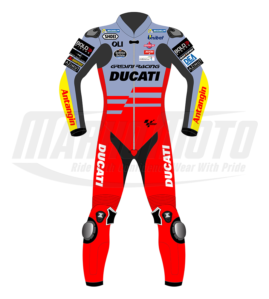 Ducati Motorcycle Full Leather Racing Suit Fabio Di Giannantonio MotoGP 2023 1pcs & 2pcs