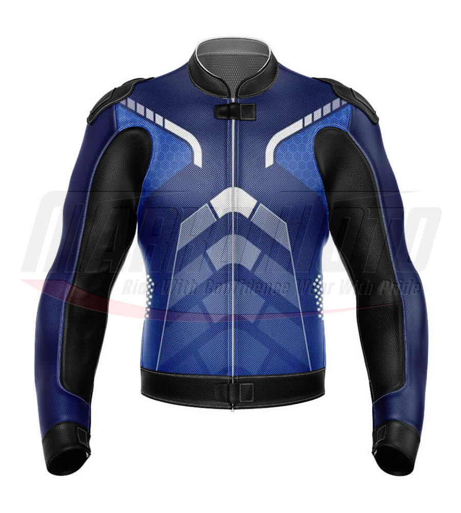 Printed P5 Motorbike Racing Leather Jacket for Men & Women