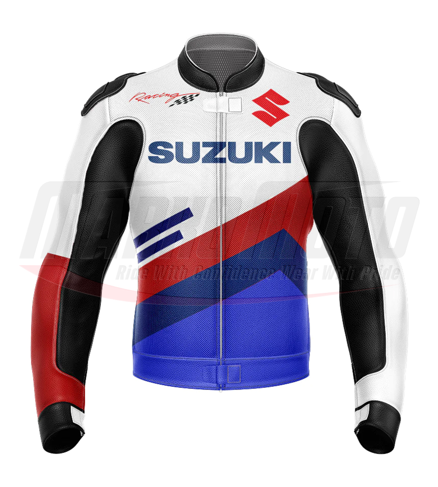 Suzuki MotoGP Motorcycle Racing Leather Jacket for Men & Women