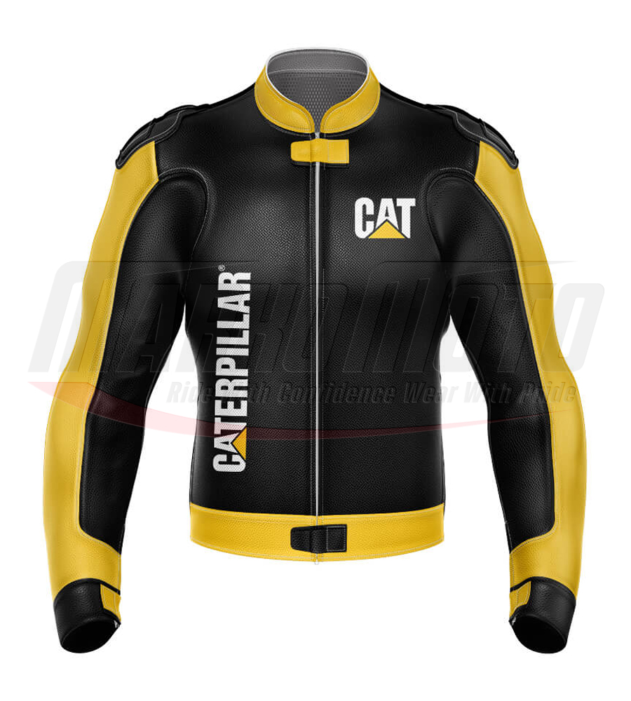 CAT Motorcycle Racing Leather Jacket - CAT Jacket for Men & Women