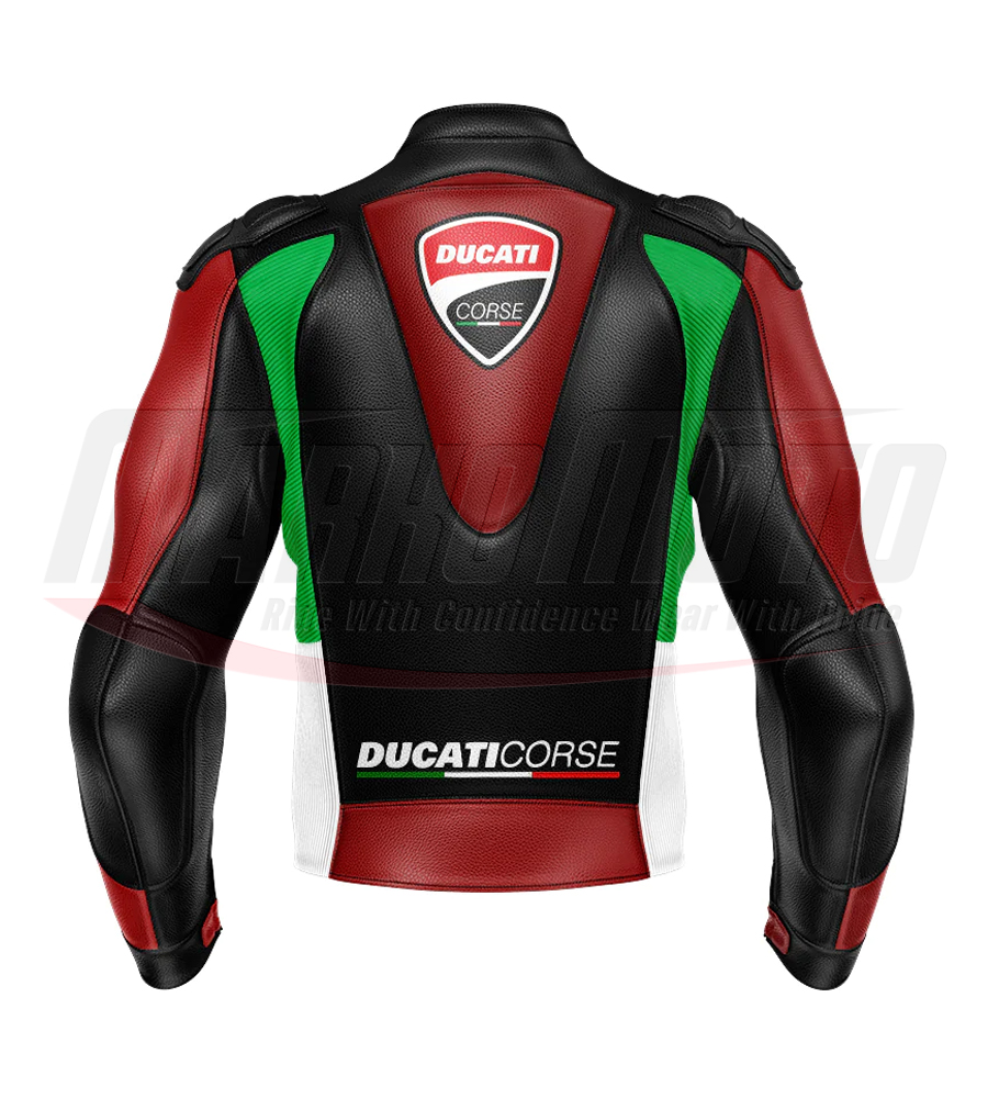 Ducati Corse Motorcycle Racing Leather Jacket - Ducati Jacket for Men & Women