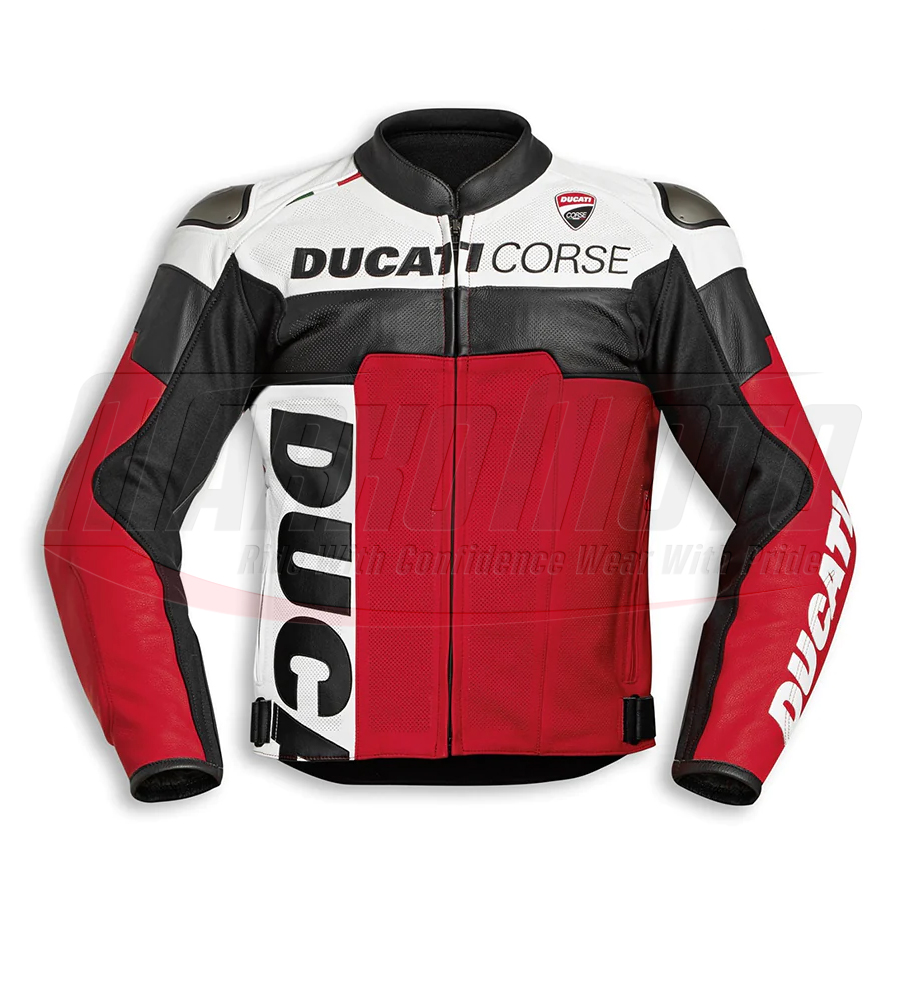 Ducati Corse C5 Motorbike Racing Leather Jacket for Men & Women