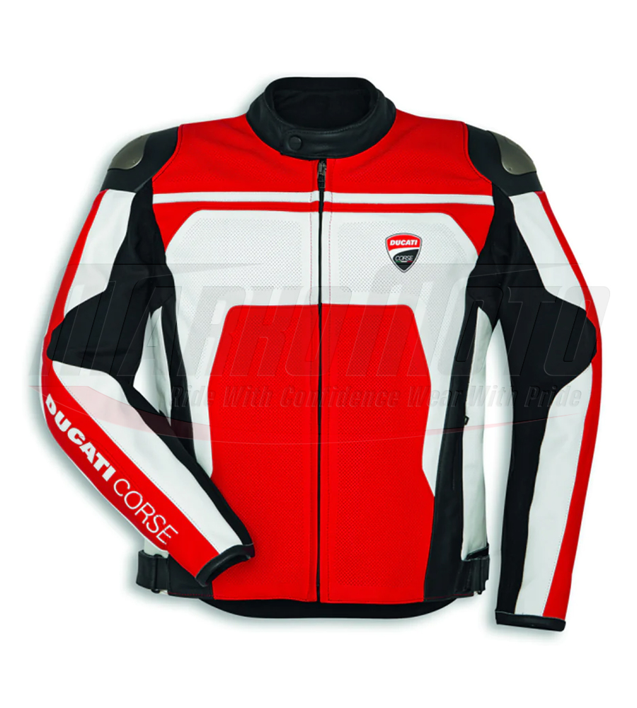 Ducati Corse C4 Motorbike Racing Leather Jacket for Men & Women