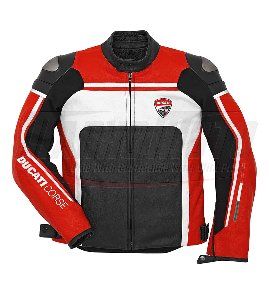 Ducati Corse Motorbike Racing Leather Jacket for Men & Women