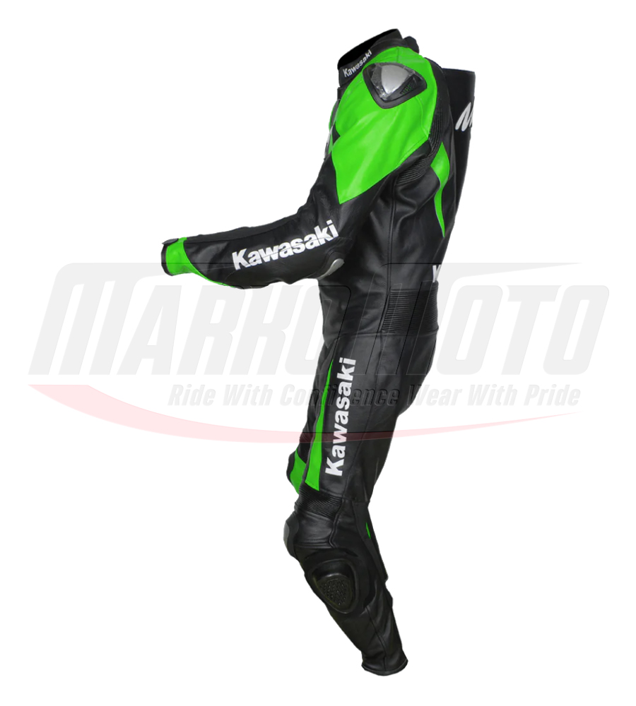 Kawasaki Ninja Motorcycle Racing Leather Suit 1pcs & 2pcs