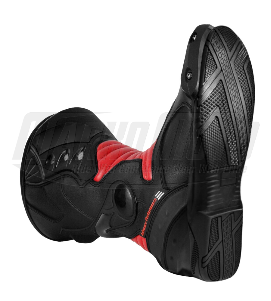Black Motorcycle Racing Protective Long Riding Waterproof Leather Boots CE Armored