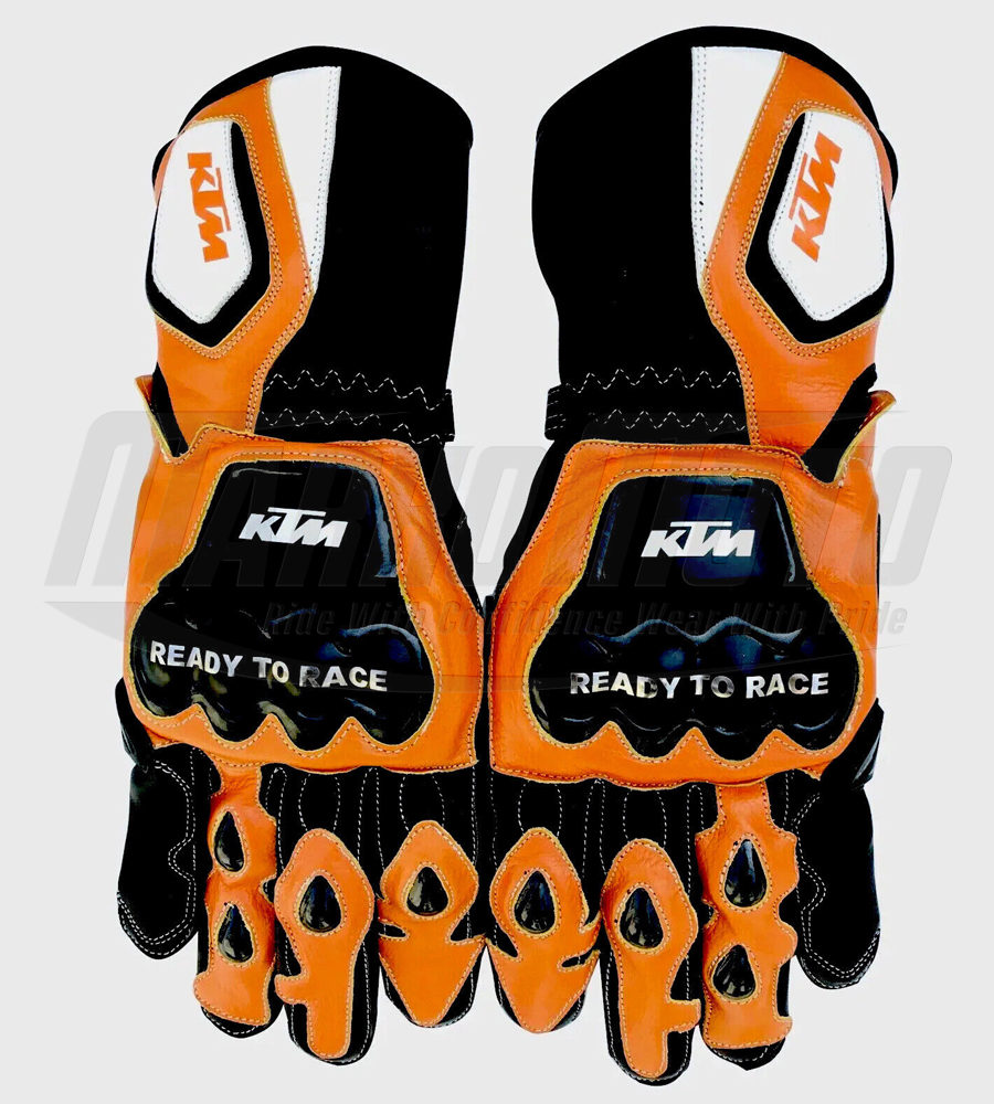 KTM Rider Motorcycle Motorbike Racing Leather Gloves MotoGP Racing Gloves