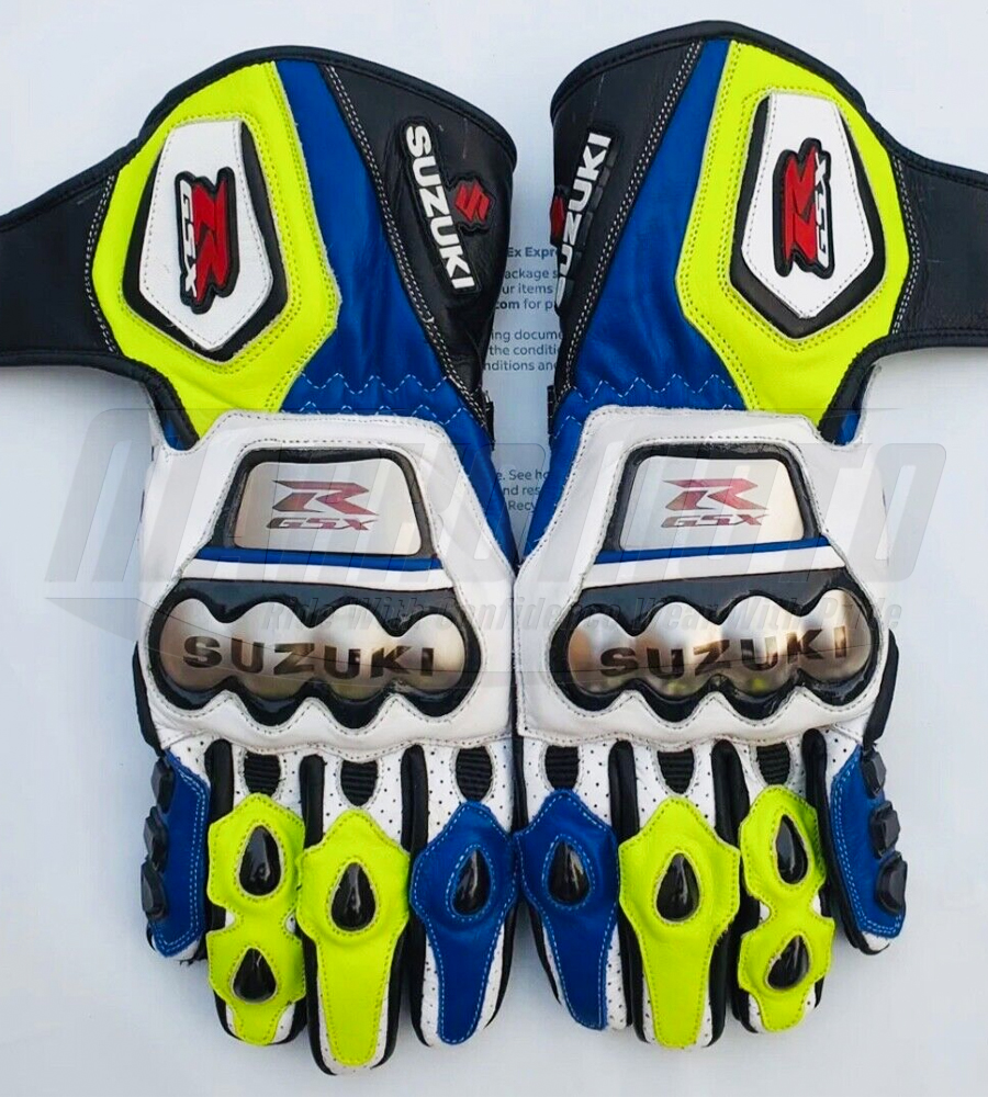 Ducati Corse Motorcycle Motorbike Racing Leather Gloves MotoGP Racing Gloves Pre-Curved Finger