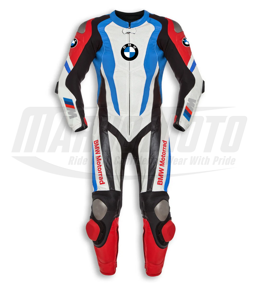 BMW Motorrad HP4 Racing Suit Kangaroo and Cowhide Leather Race Suit With CE Approved Armor Protection 1pcs & 2pcs