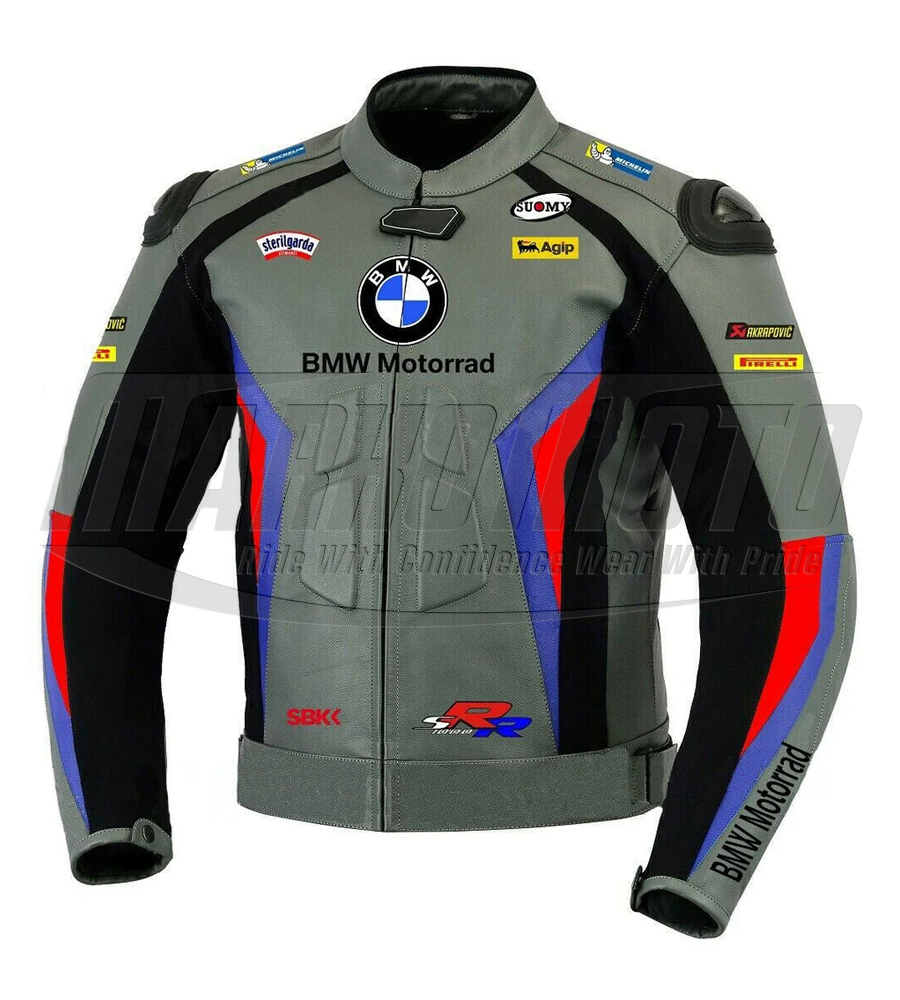 BMW Motorrad MotoGP Kangaroo and Cowhide Leather Racing Jacket CE Approved For Men & Women