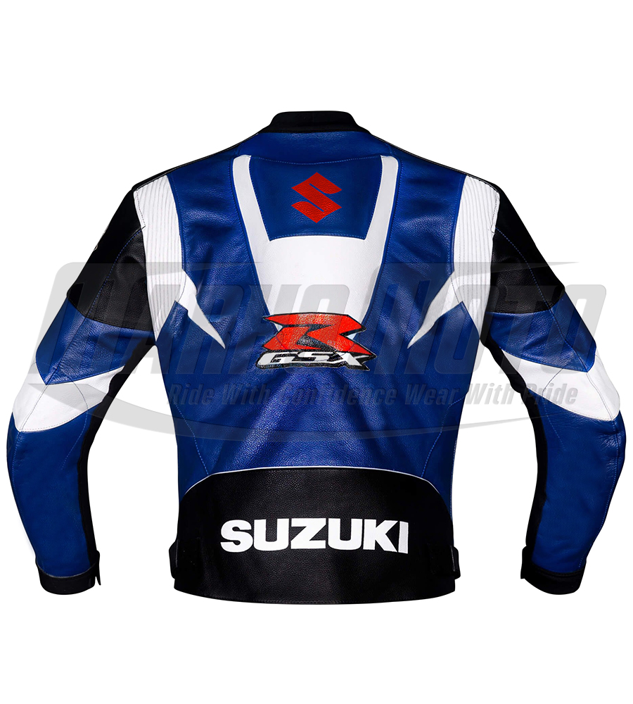 Suzuki GSX-R Race Jacket Motorbike, Motorcycle, Cowhide & Kangaroo Leather Racing Jacket For Men & Women