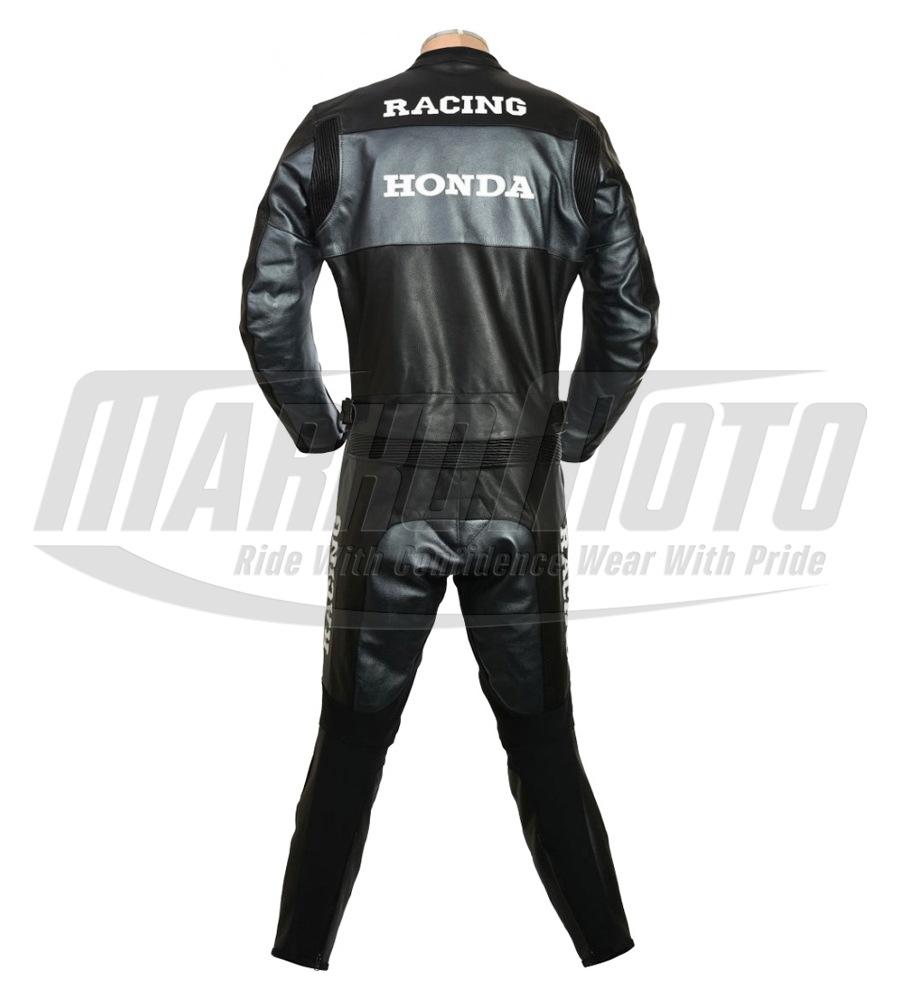 Honda Racing Classic Wings Cowhide and Kangaroo Leather Motorcycle Racing Suit 1pc & 2pcs