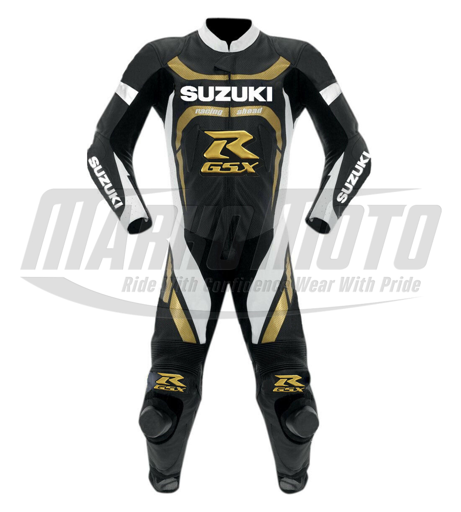 Suzuki R GSX Motorcycle Kangaroo & Cowhide Leather Racing Suit 1pc & 2pc