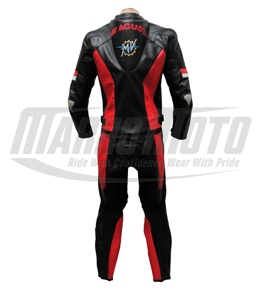 MV Agusta Classic Corse Black Motorcycle Leather Racing Suit 1pc & 2pcs