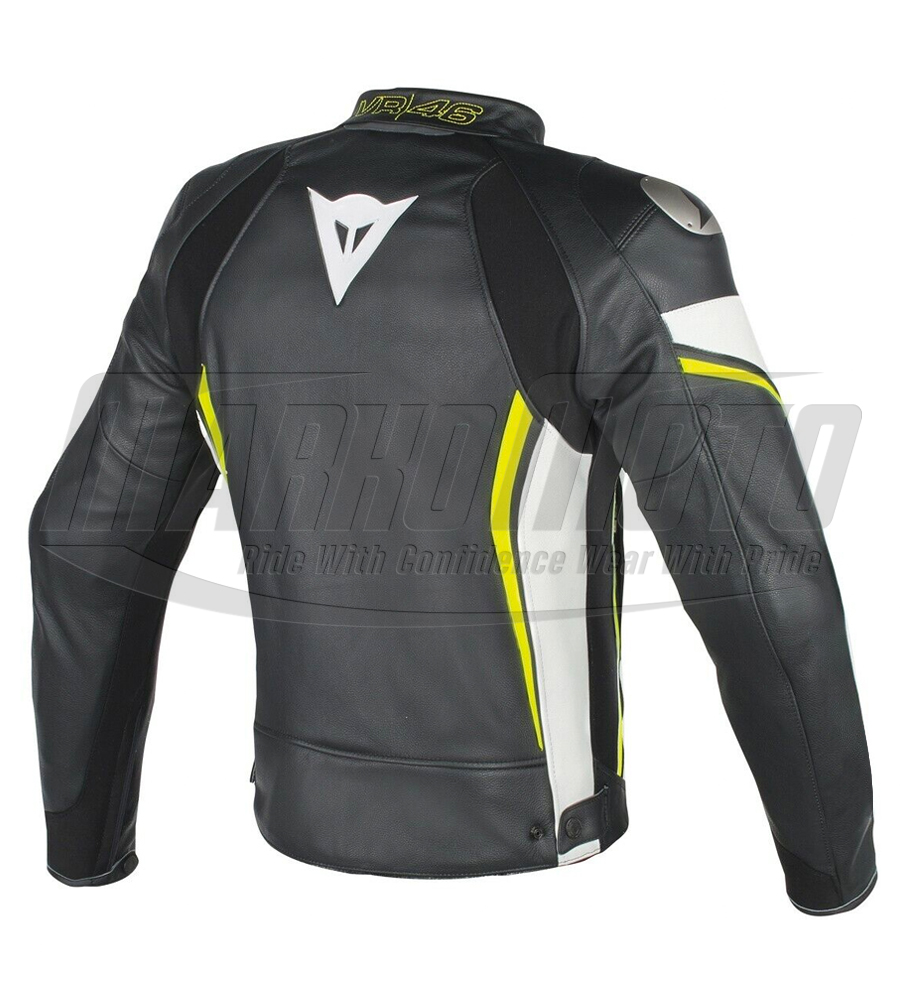 Valentino Rossi VR 46 MotoGP Motorcycle Cowhide & Kangaroo Leather Racing Jacket