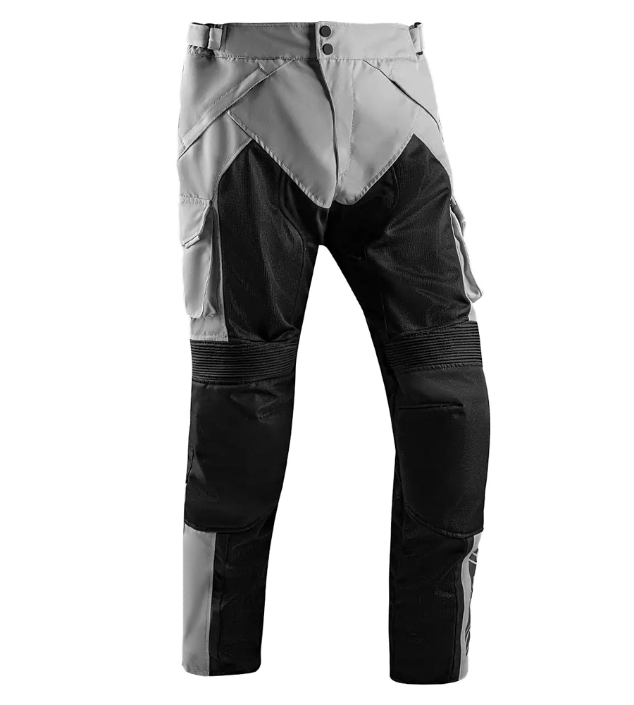 Grey and Black Motorcycle Textile Waterproof Pant