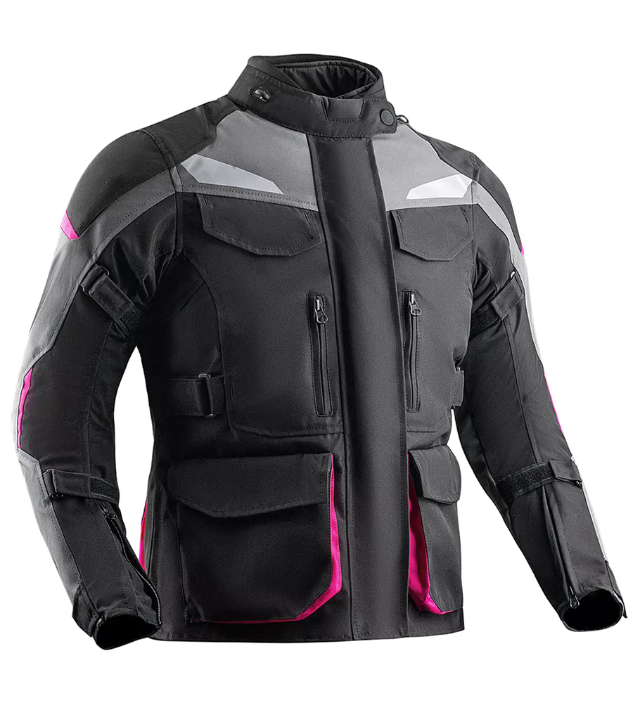 Motorbike Textile Jacket with CE Approved Shoulder, Elbow & Back Protectors