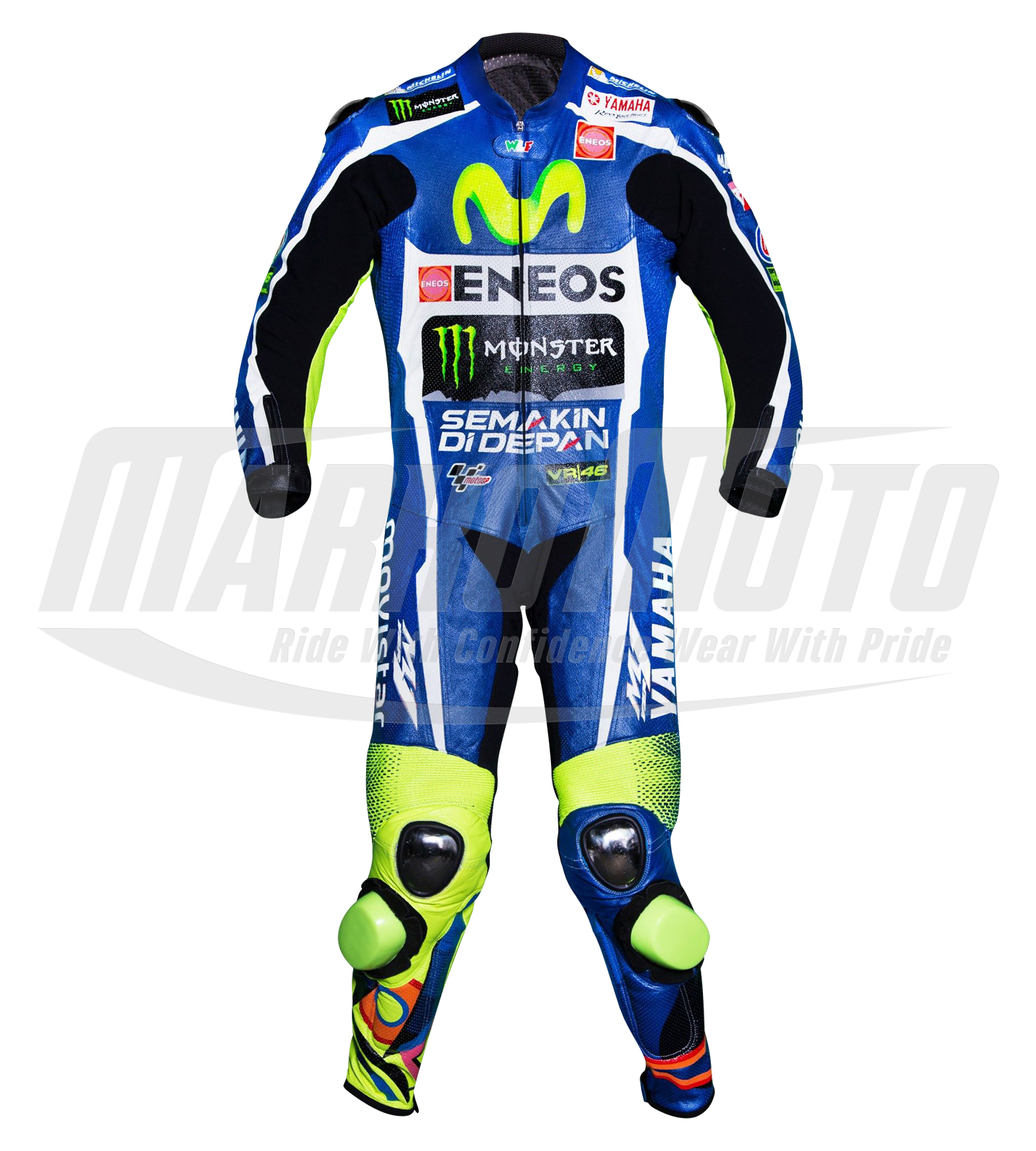 Valentino Rossi Leather MotoGP 2016 Motorbike Suits 1pc & 2pcs