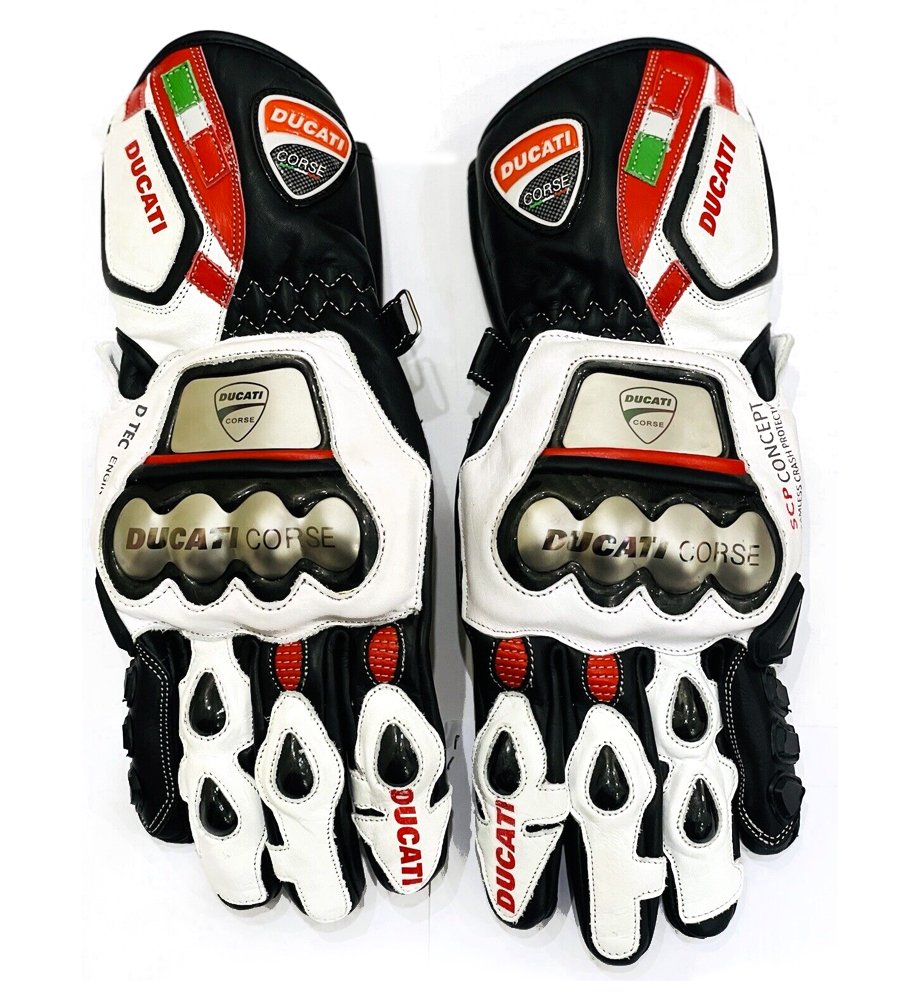 Ducati Corse Motorbike/ Motorcycle Racing Leather Gloves