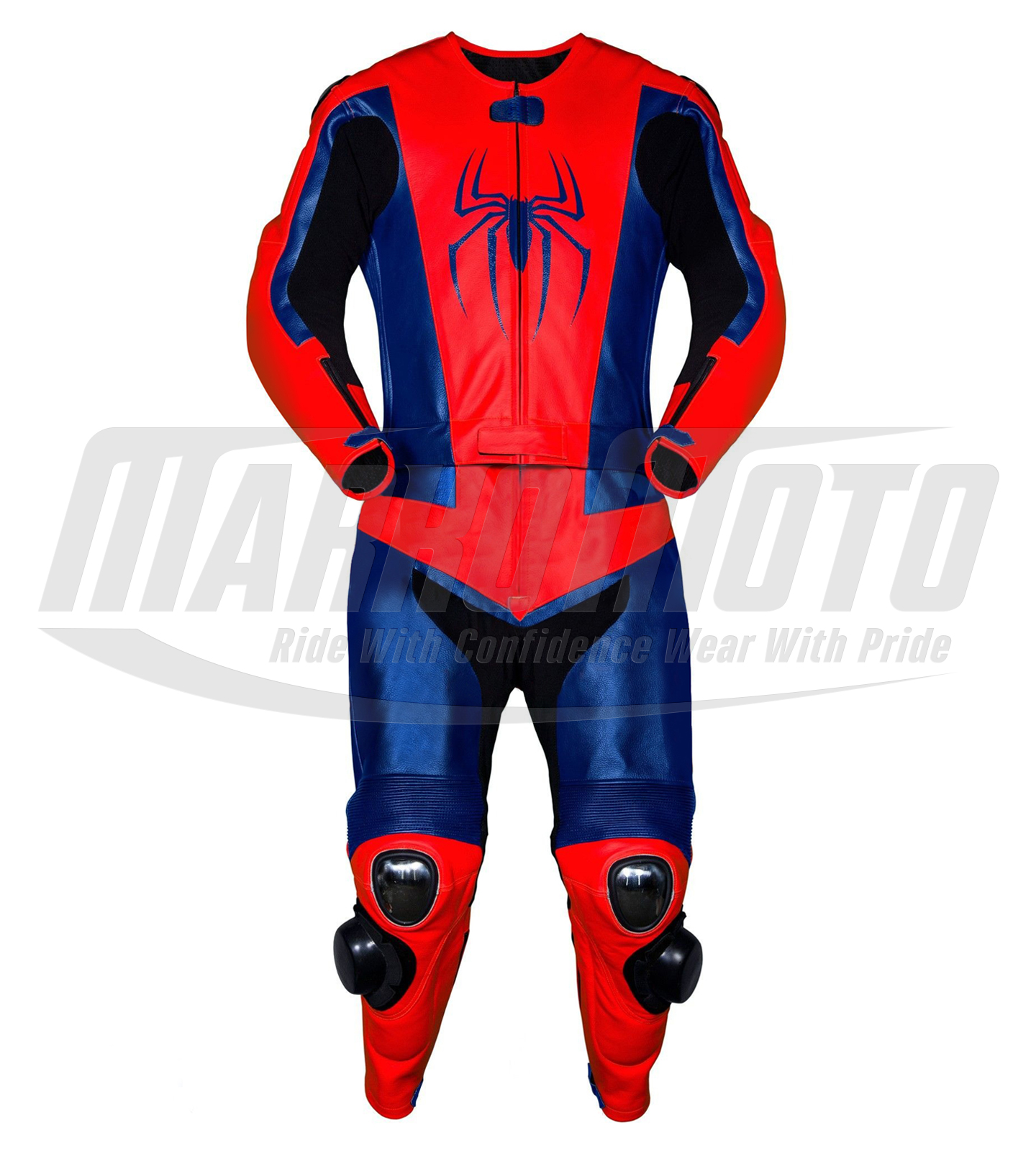 Spiderman Motorcycle Leather Racing Suit for Adults and Kids
