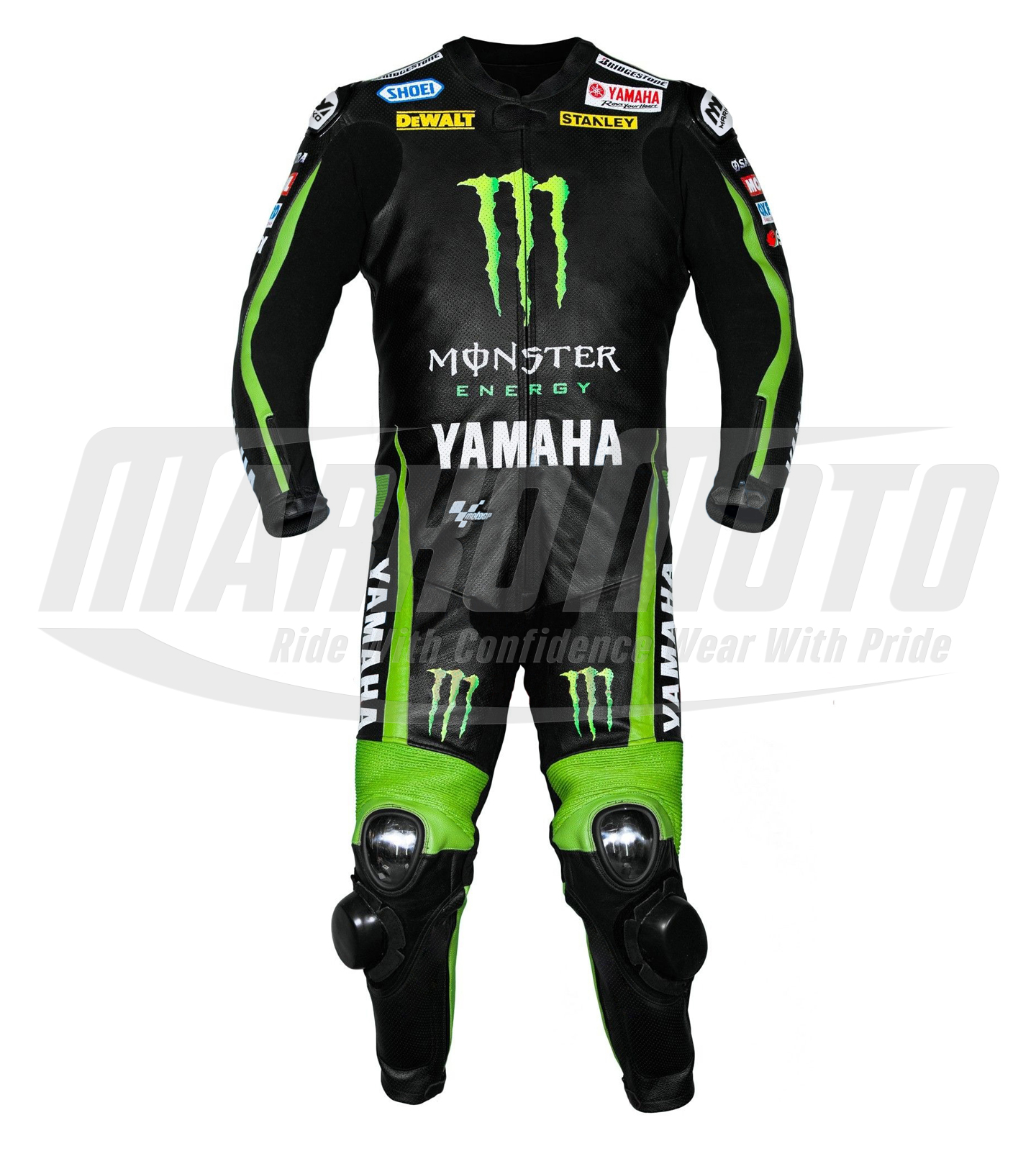 Bradley Smith Monster Energy 2015 Motorcycle Racing Suit 1pc & 2pcs