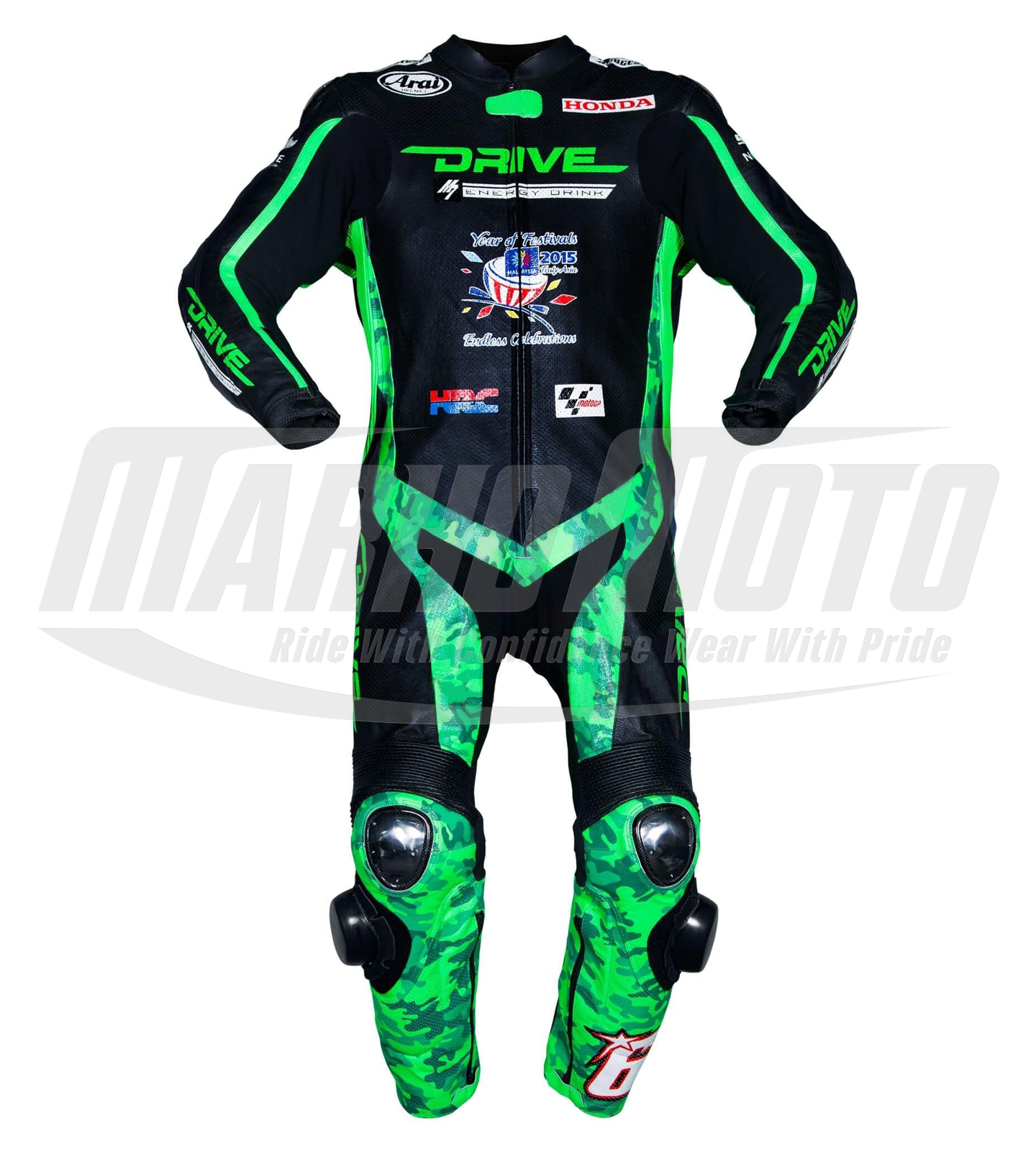 Nicky Hayden Leather Suit Honda MotoGP Mugello 2015 Motorcycle Racing Suit 1pc & 2pcs