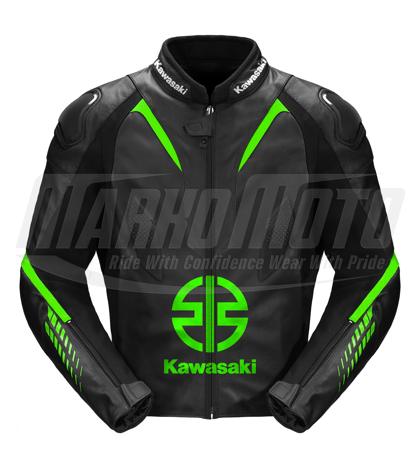 Kawasaki Ninja ZX-10R cowhide and kangaroo leather racing jacket for men & women