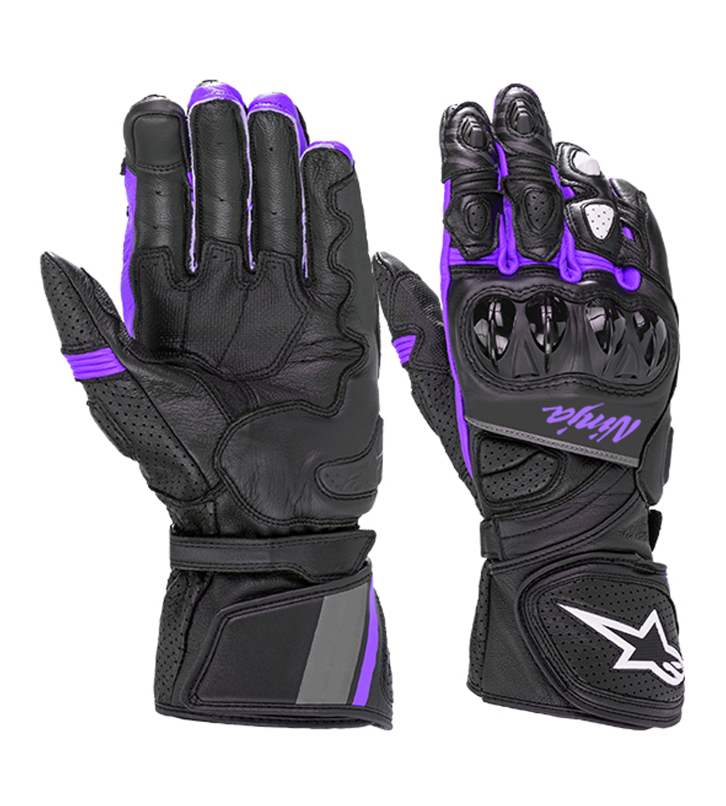 Kawasaki Ninja Purple Motorcycle Leather Racing Suit